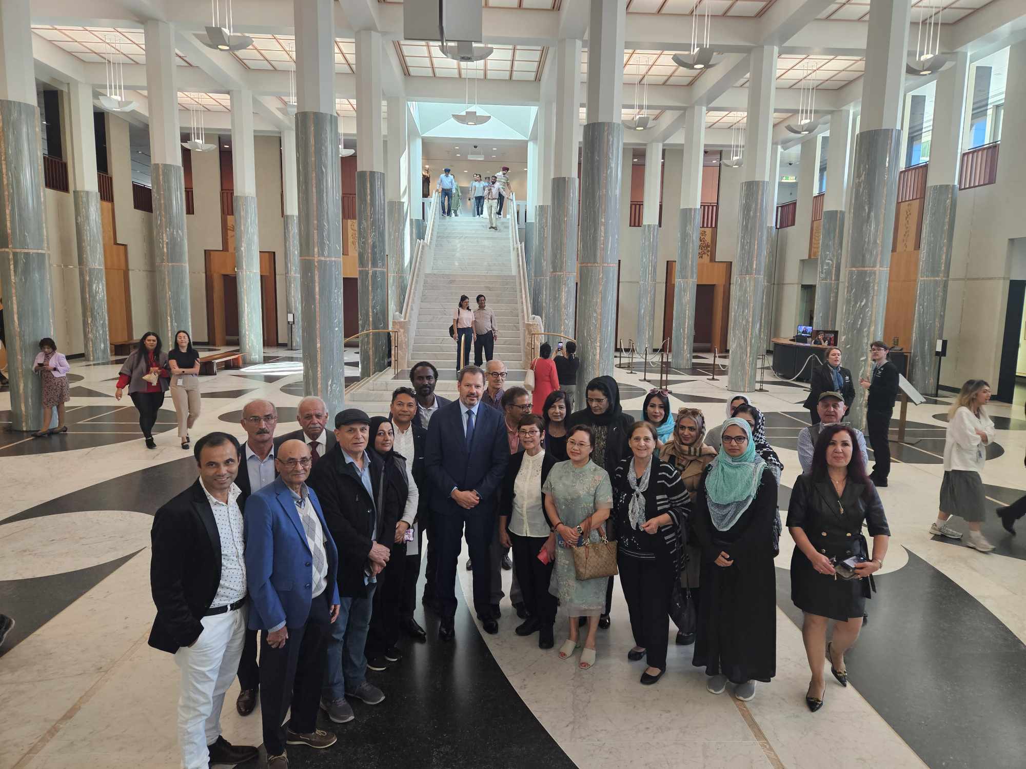 SydWest's emerging migrant and refugee leaders visit Parliament House Canberra and meet with Hon Ed Husic MP.