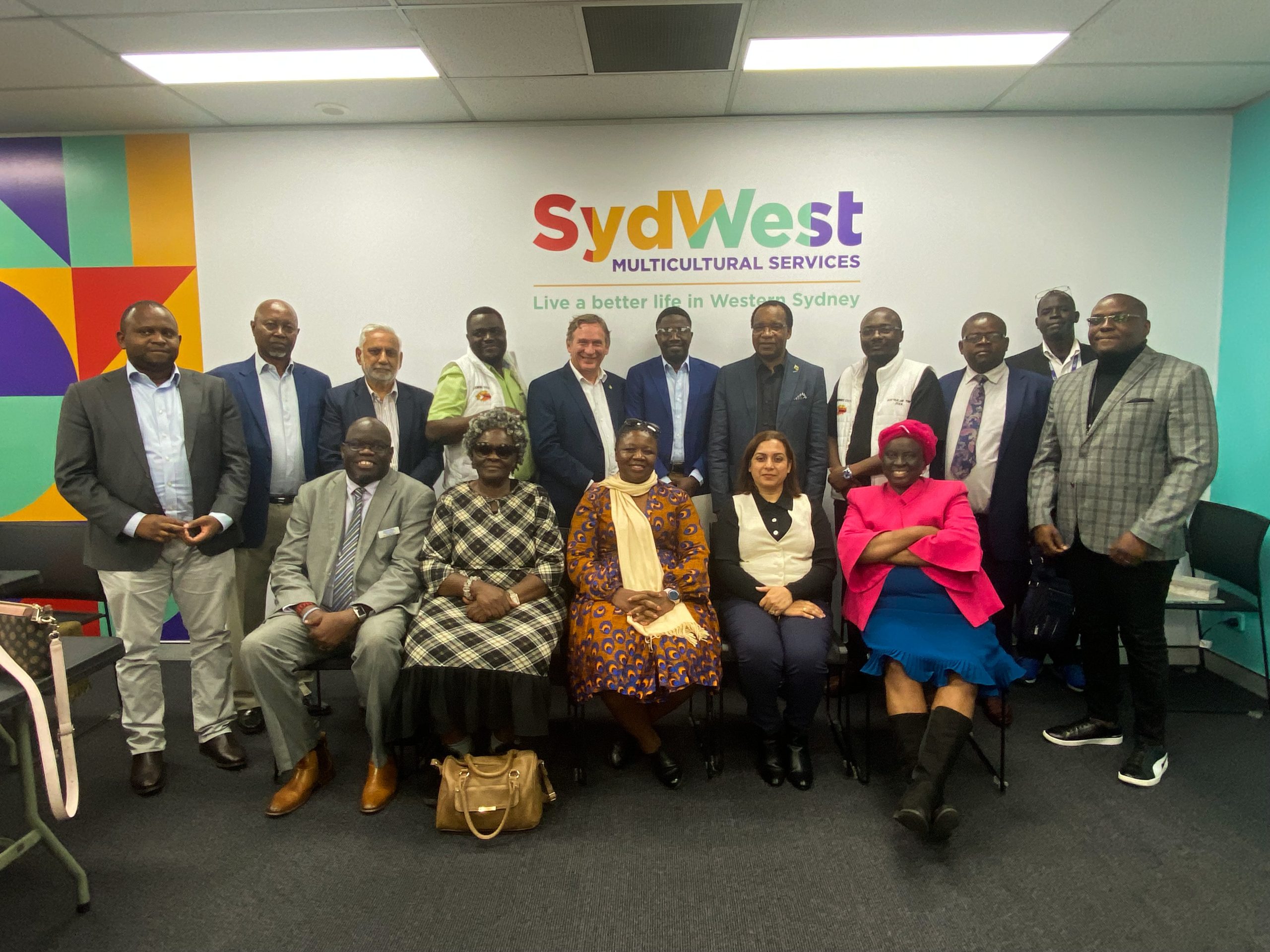 visiting Zimbabwe group with SydWest staff and Stephen Bali MP